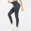 Leggings de yoga pour femmes imprimé léopard personnalisé taille haute fesses Push Up contrôle du ventre Gym entraînement sportif sans couture Legging à séchage rapide