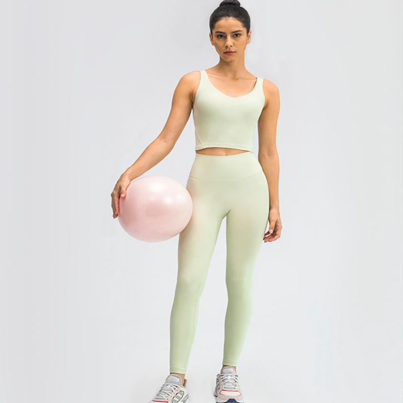 Leggings de yoga entraînement personnalisé sans couture taille haute surdimensionné côtelé logo imprimé leggings de gymnastique pour femmes