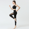 Ensembles de yoga pour femmes 2 pièces dos croisés hauts d'entraînement personnalisé sans couture taille haute surdimensionné logo côtelé impression gymnase personnalisé de haute qualité en gros leggings
