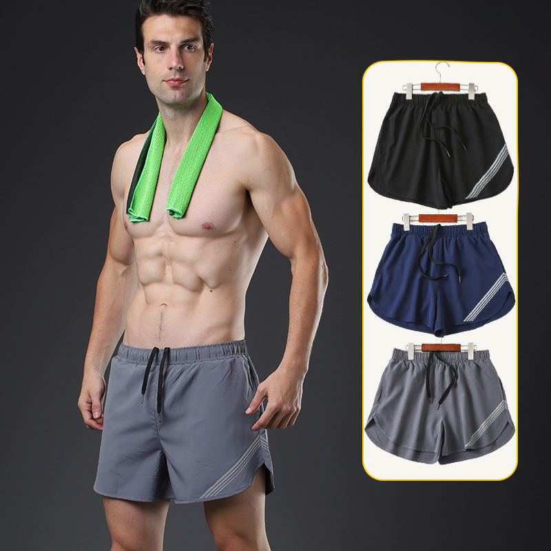 Shorts de sport pour hommes Shorts de course de marathon Entraînement de basket-ball transfrontalier Shorts à trois points à séchage rapide pour hommes