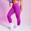 Leggings de yoga pour femmes entraînement personnalisé grande taille sans couture taille haute côtelé logo imprimé Gym Legging