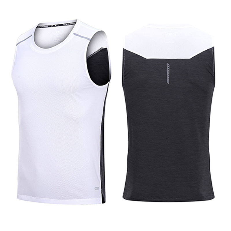 Personnalisez le grand gilet pour hommes de marathon de course de sport à séchage rapide, haut sans manches de remise en forme léger et respirant