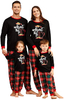 Pyjama de Noël familial 2 pièces Pyjama de Noël doux pour la famille Ensemble de pyjamas assortis rouge vert Xmas Casual Jammies pour couples enfants