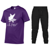 Nouvelle tendance Lil Peep Street T-shirt pour hommes à manches courtes et col rond pour hommes + Pantalon de sport Costume pour hommes