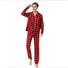 Ensemble de pyjama à carreaux rouge et noir Noël Noël parent-enfant Noël européen et américain